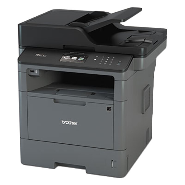 A black and grey Brother MFC-L5700DW printer.