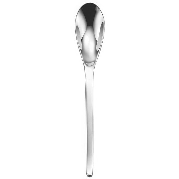 An Oneida Apex 18/10 stainless steel oval bowl spoon with a long handle.