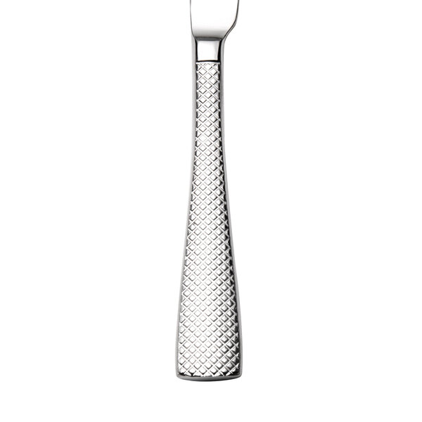 An Oneida stainless steel butter knife with a patterned silver handle.