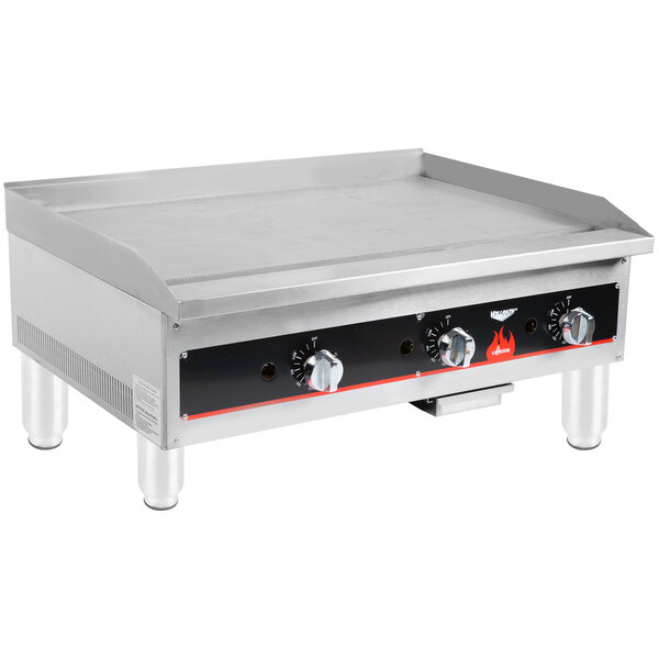 Vollrath 40723 Cayenne 36 Flat Top Gas, Countertop Gas Stove With Griddle Pancake