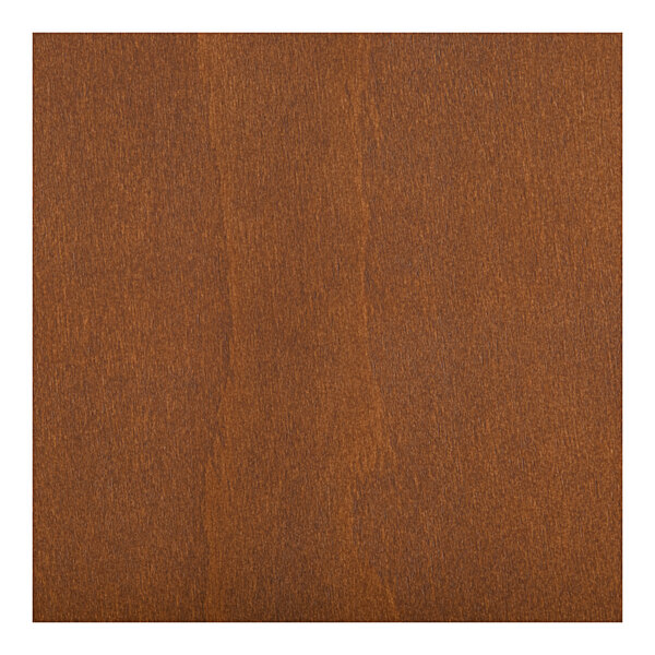 A square wooden seat panel with an antique walnut finish.