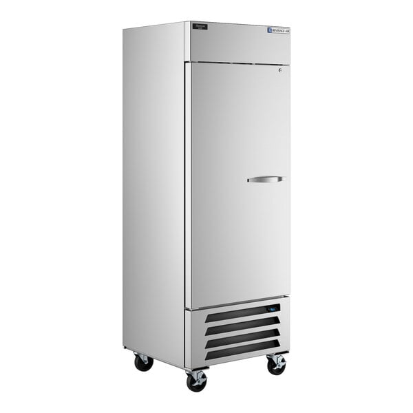 Beverage-Air HBR27HC-1-18 Horizon Series 30" Bottom Mounted Solid Door Reach-In Refrigerator with LED Lighting - Left Hinged Door