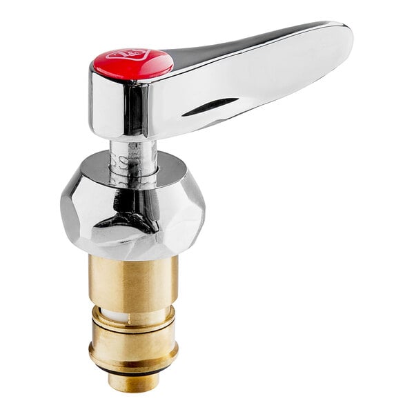 A T&S Cerama cartridge with a red button and red index.