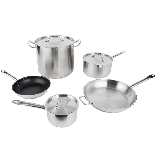 Vigor 8Piece Stainless Steel Induction Ready Cookware Set
