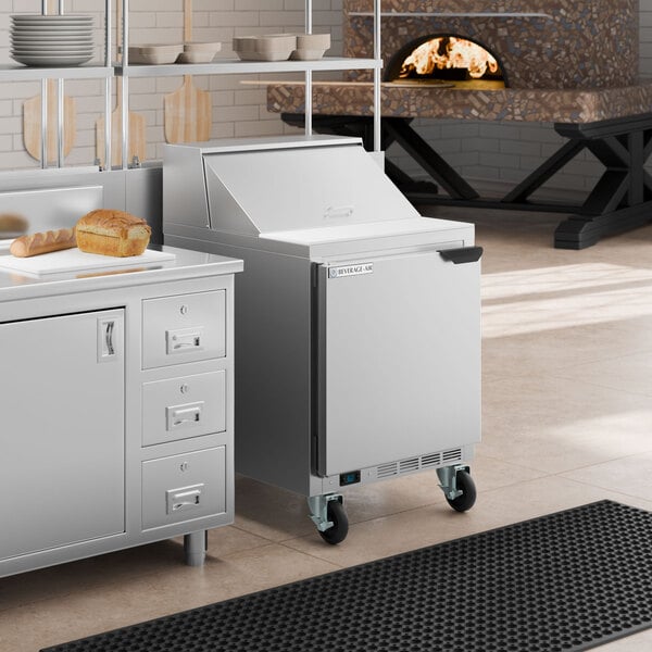 Beverage-Air SPE27HC-B-24 27" 1 Door Left-Hinged Refrigerated Sandwich Prep Table