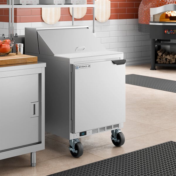 Beverage-Air SPE27HC-B-24 27" 1 Door Left-Hinged Refrigerated Sandwich Prep Table