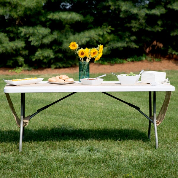 plastic folding table and chairs