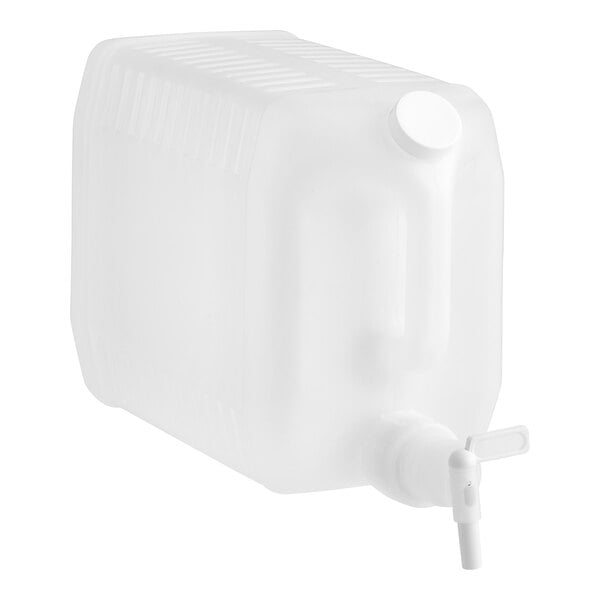 A white plastic jug with a white handle.
