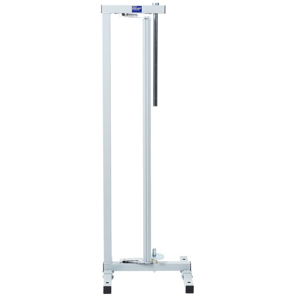 a white rectangular object with a black handle