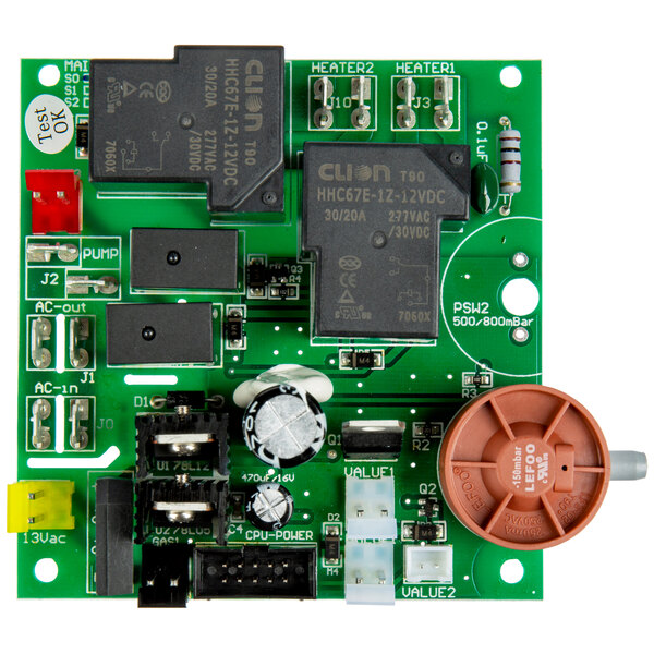 A green circuit board for a VacPak-It vacuum packaging machine.