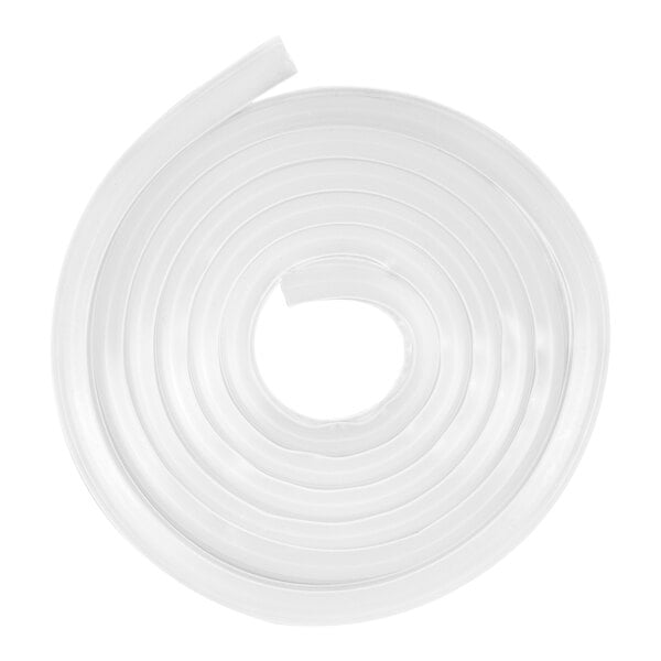 A coiled clear lid gasket strip for vacuum packaging machines.