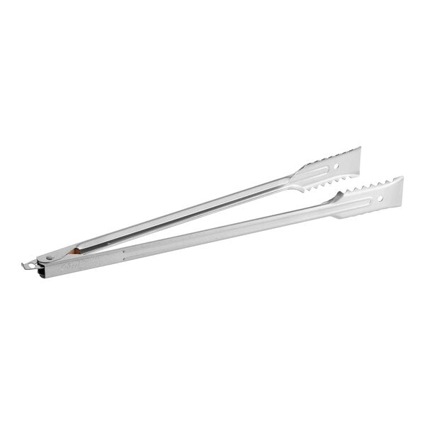 A pair of Edlund heavy-duty gripper tongs with handles on a white background.