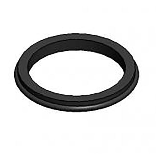 A black rubber ring with a white background.