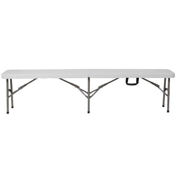 Granite White Model# DADYCZ103 Plastic Folding Picnic Table with 2 Benches 