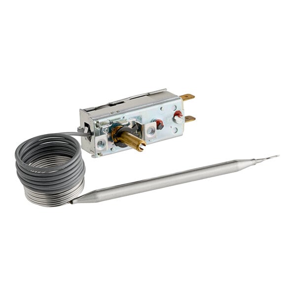 A Vulcan thermostat with a metal coil and metal rod.