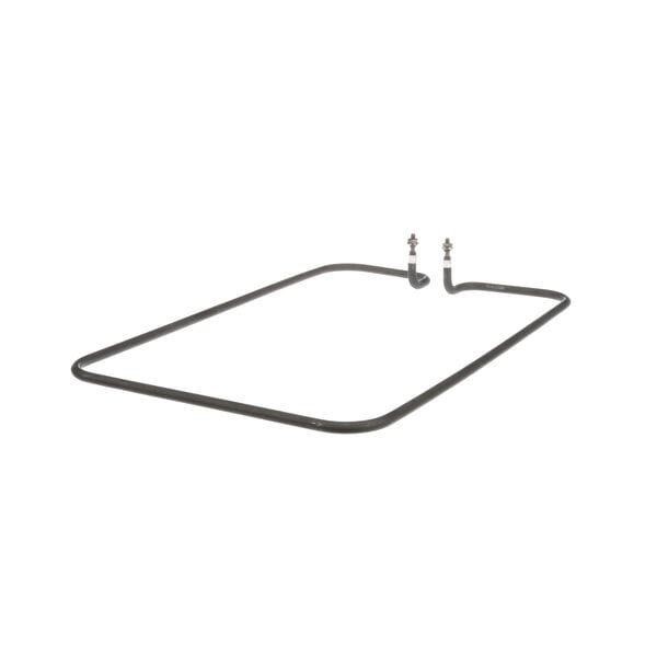A black rectangular wire frame with two holes in it.