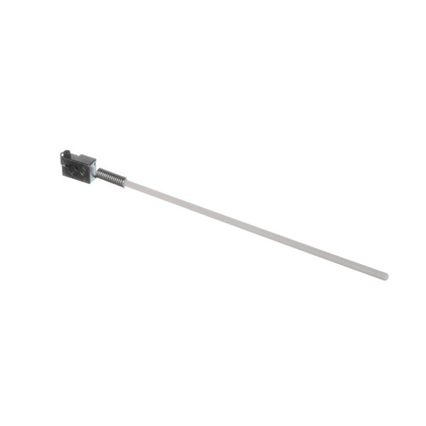 A long white plastic lever arm with a metal rod.