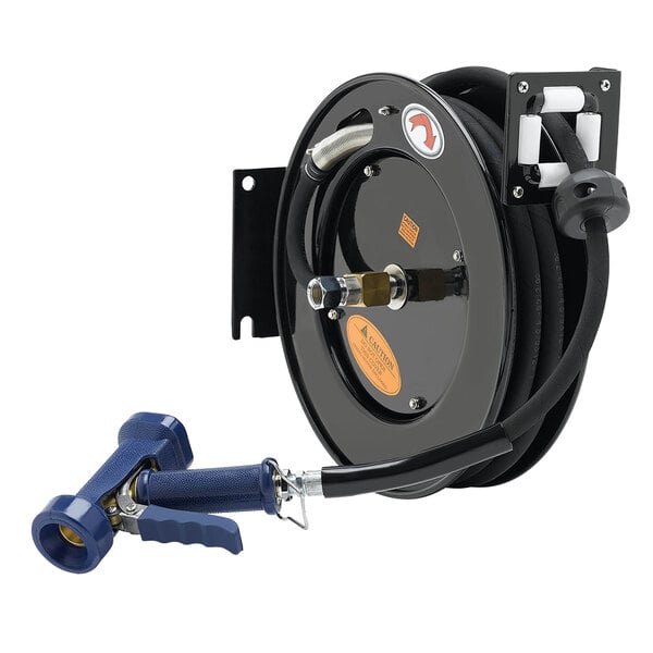 Equip by T&S 5HR-232-12-A 35' Open Hose Reel with Front Trigger Spray Valve  and Reducing Adapter