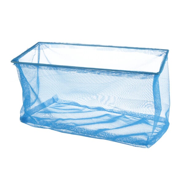 An American Dryer lint basket insert with a blue net bag.