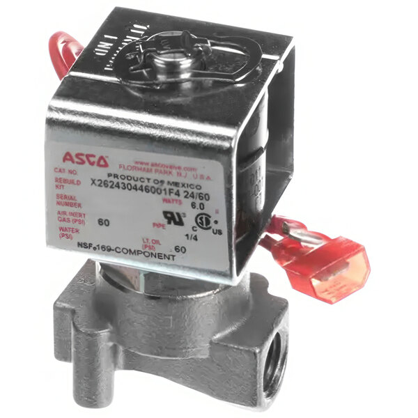 A Frymaster Solenoid Valve Assembly with a red light on the metal box.