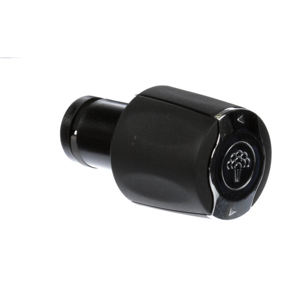 A black Rancilio steam handle with a round cap.