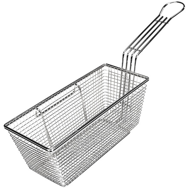 A Cecilware wire fryer basket with a right hook handle.