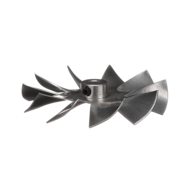A close-up of a metal Servolift fan blade.