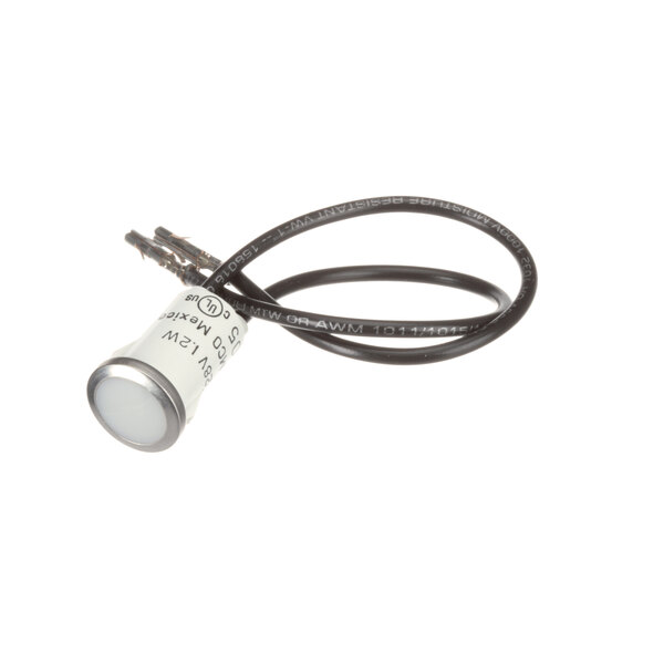 A white and black wire with a black connector on a Frymaster Harness Assy.