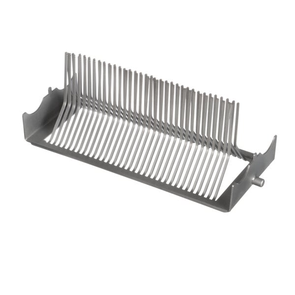 A metal rack with metal bars.
