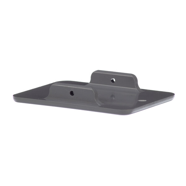 A gray metal cover with holes.