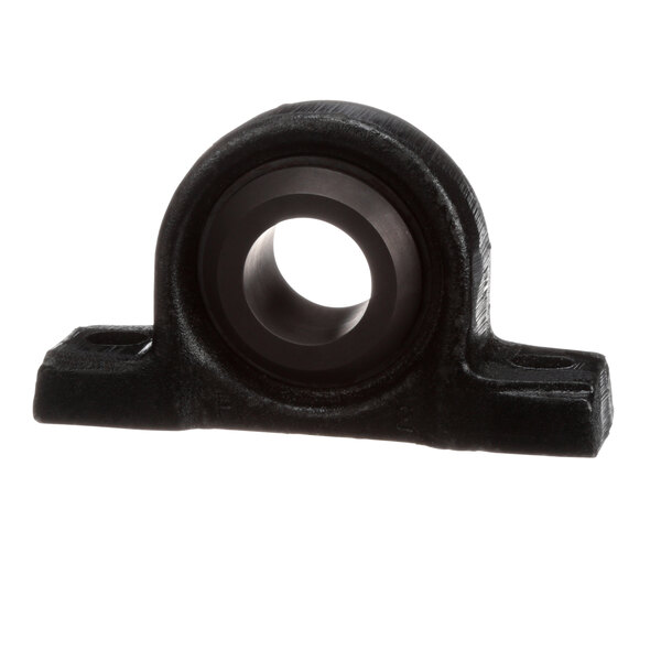 A black Cutler Industries pillow bearing with a hole in it.