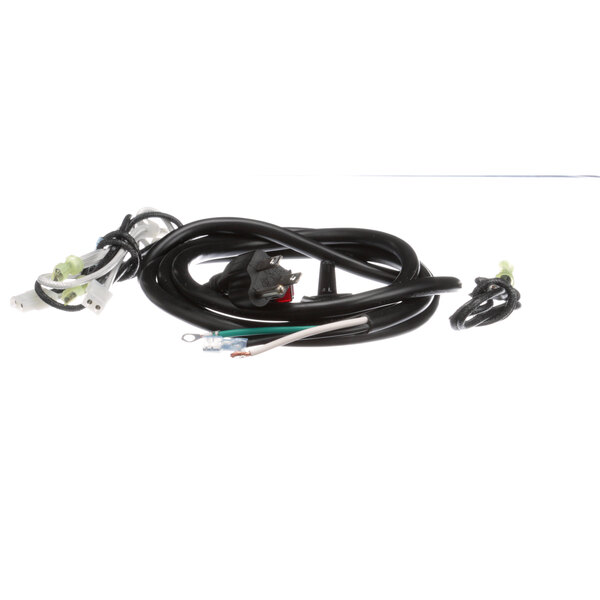 A black cable with wires and a connector.