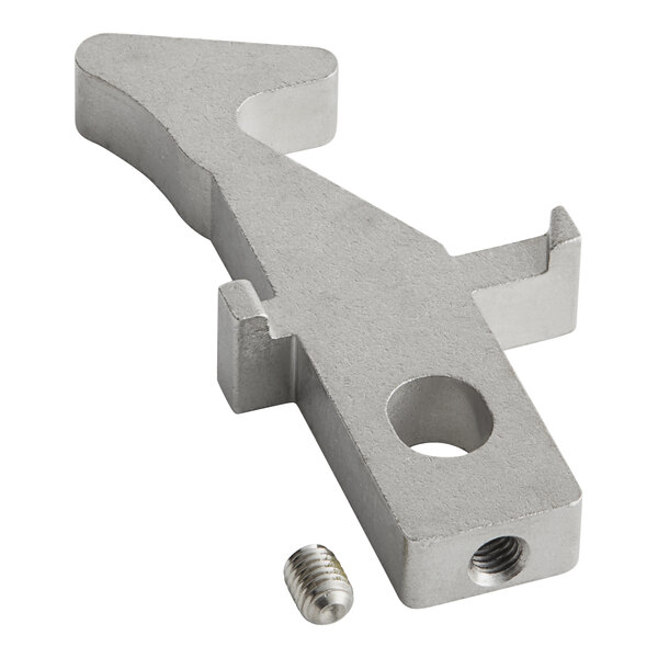 A metal Hobart latch with a set screw.