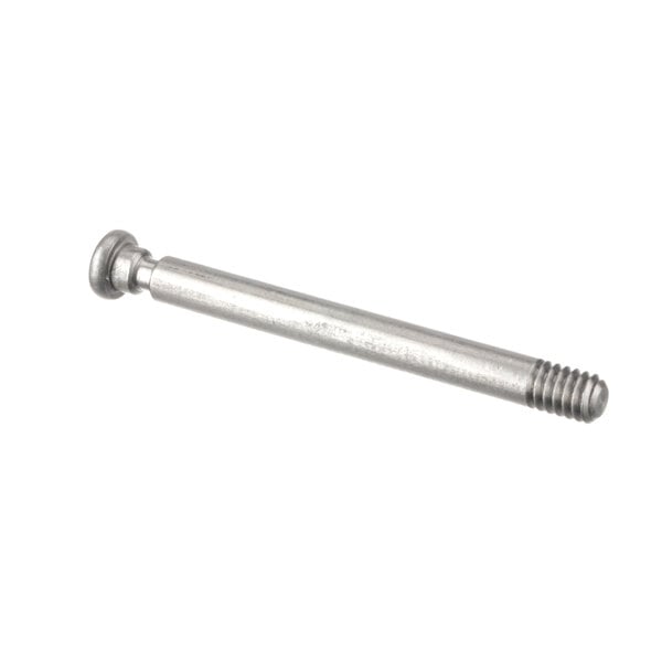 A stainless steel air bleed valve with a round head.