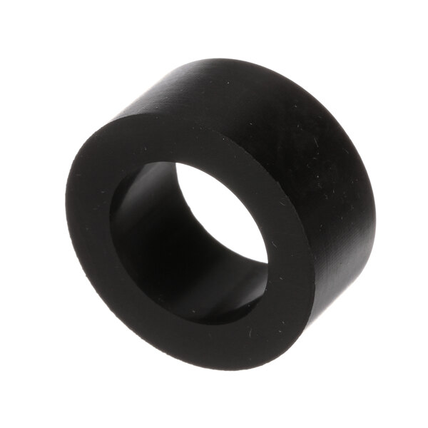 A black rubber bumper with a hole on a white background.