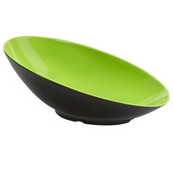 A green and black GET Brasilia melamine bowl.
