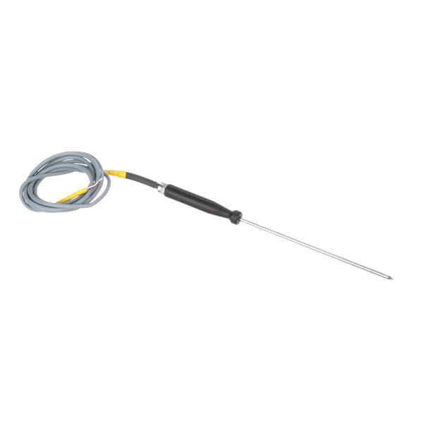 A yellow-handled metal rod.