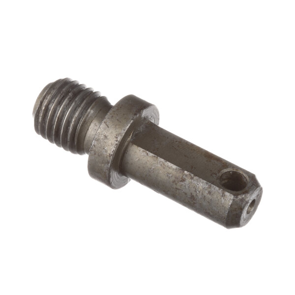 A Skyfood thread pin with a nut on it.