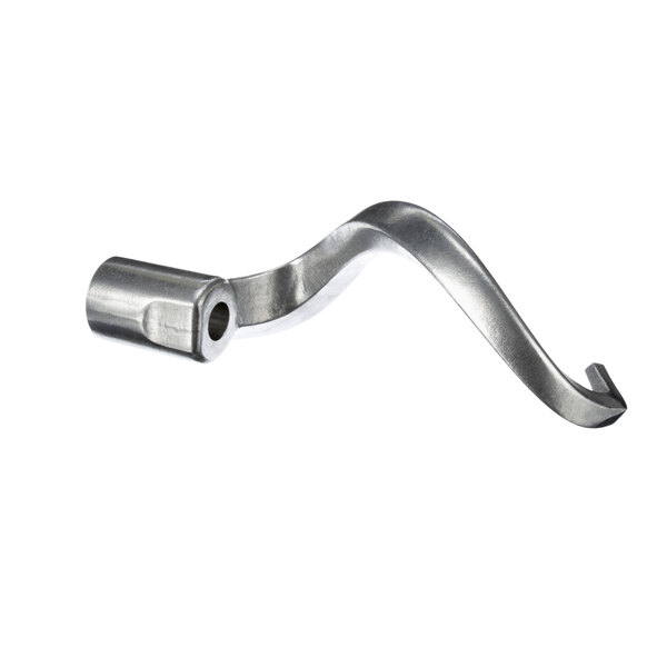 A silver metal curved arm for a Hobart 60 qt dough mixer.