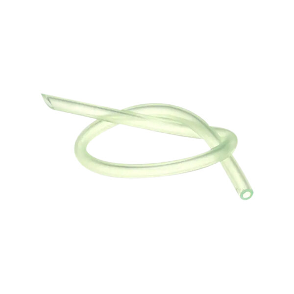 A clear American Dish Service green tubing with a curved end.