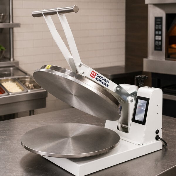 DoughXpress DM-18 18" Manual Clamshell Pizza Dough Press - 120V, 1150W