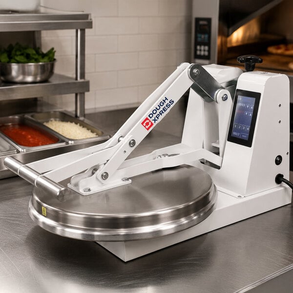 DoughXpress DM-18 18" Manual Clamshell Pizza Dough Press - 120V, 1150W