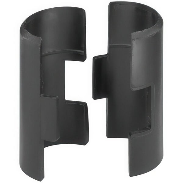 Four black plastic Metro split sleeves with holes.