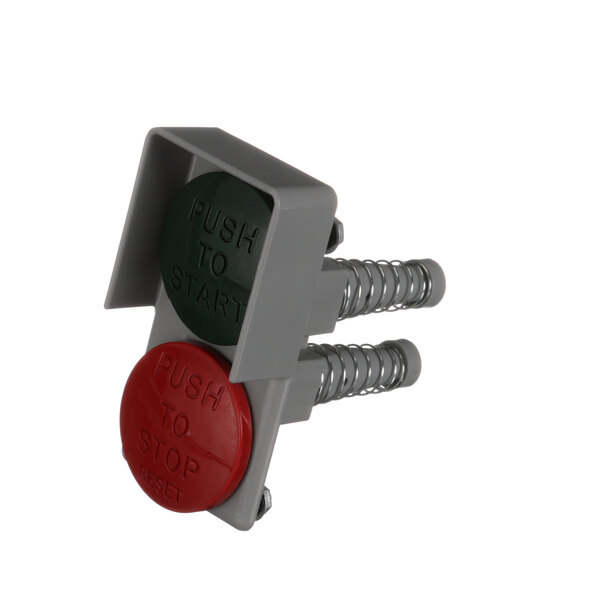 A Biro Sw Button Assy with a red and grey push button.