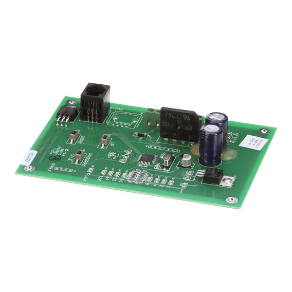 A green SureShot Solutions circuit board with black and blue components.