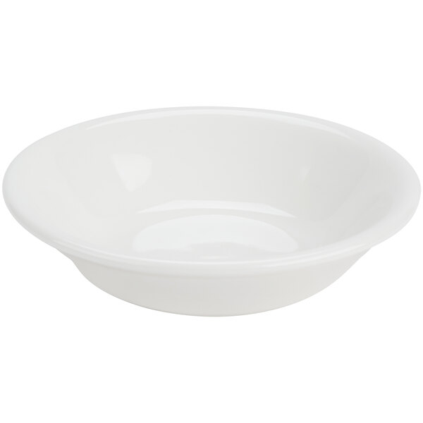 A Homer Laughlin bright white china monkey dish.