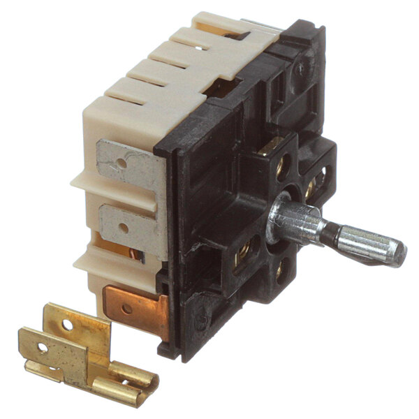 An Eagle Group infinite switch with two wires and a metal plate.
