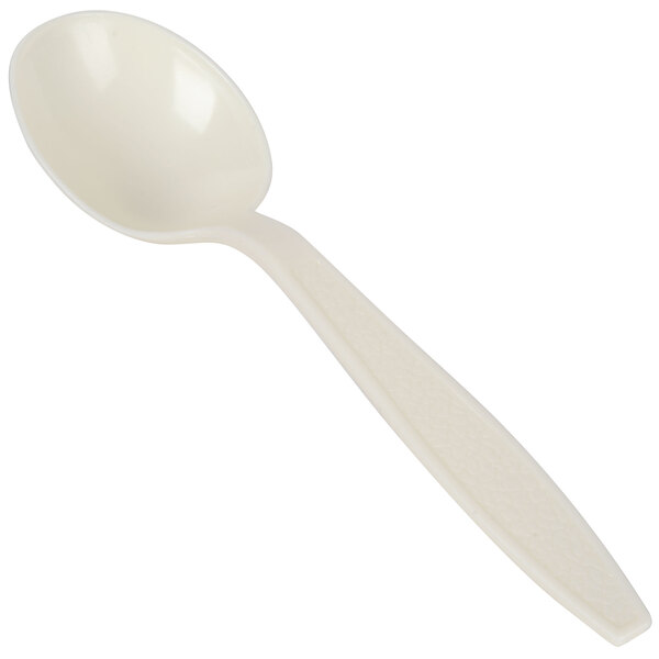Visions Beige Heavy Weight Plastic Soup Spoon 100/Pack