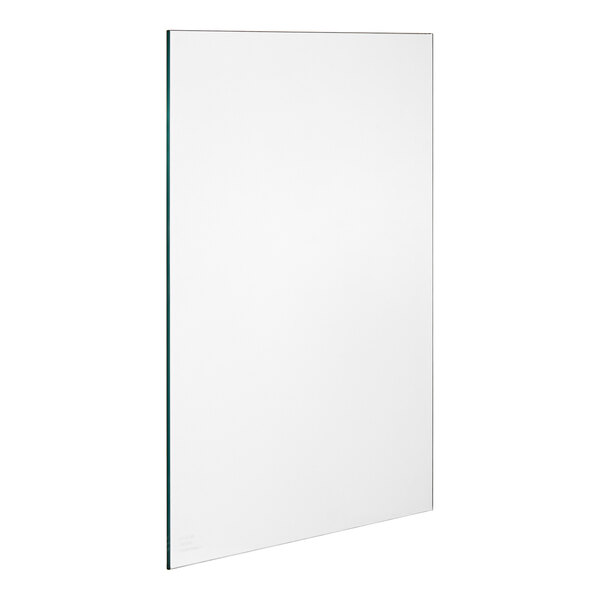 A white rectangular glass surface with a clear border.