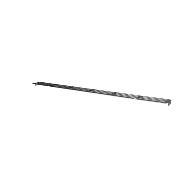 A metal strip with holes on both ends.
